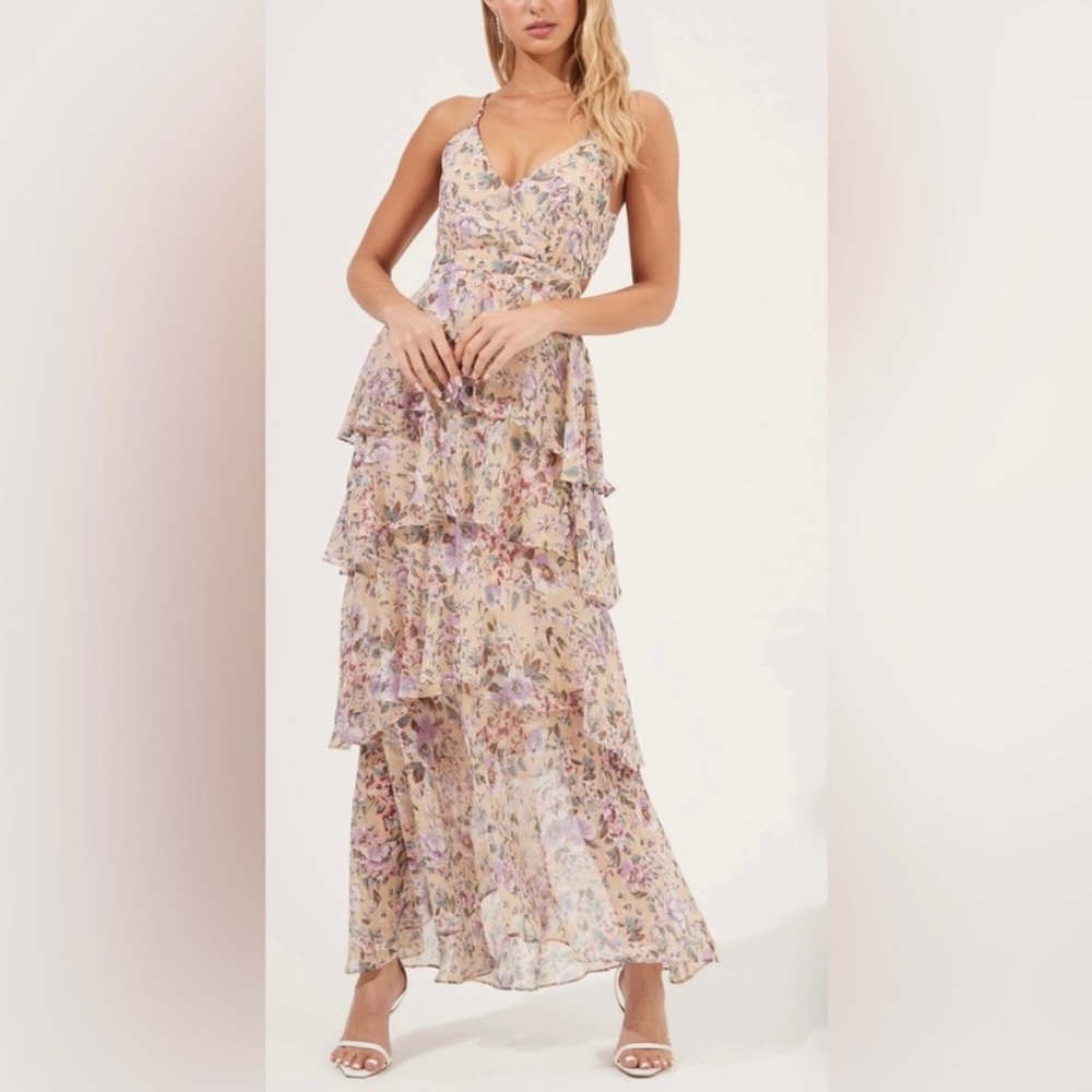 ASTR the Label floral ruffle dress, S
